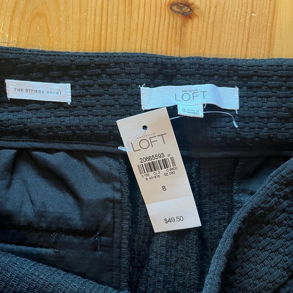 Black LOFT Shorts NWT-Size 8 - Picture 5 of 5